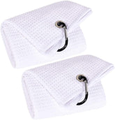 16x24 Sublimation Waffle Weave Microfiber Towels – Fold Golf Towels with Carabiner Clip